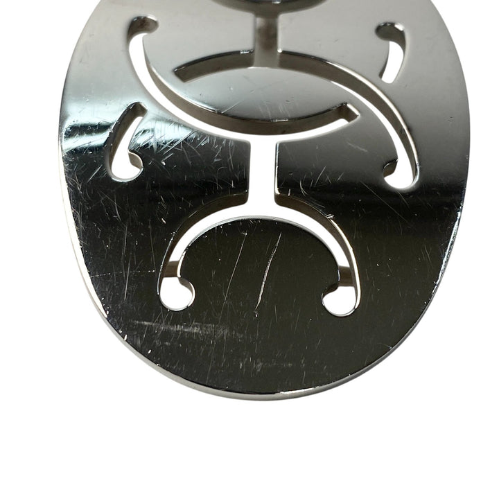 エルメス HERMES レディース オーバル ベルト バックル シルバー ダブルH