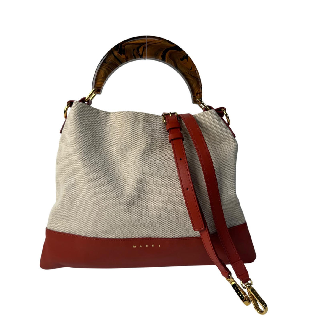 マルニ MARNI ヴェニス ハンドバッグ キャンバス 2way ショルダーバッグ ハンドバッグ 斜めがけ クロスボディ レディース