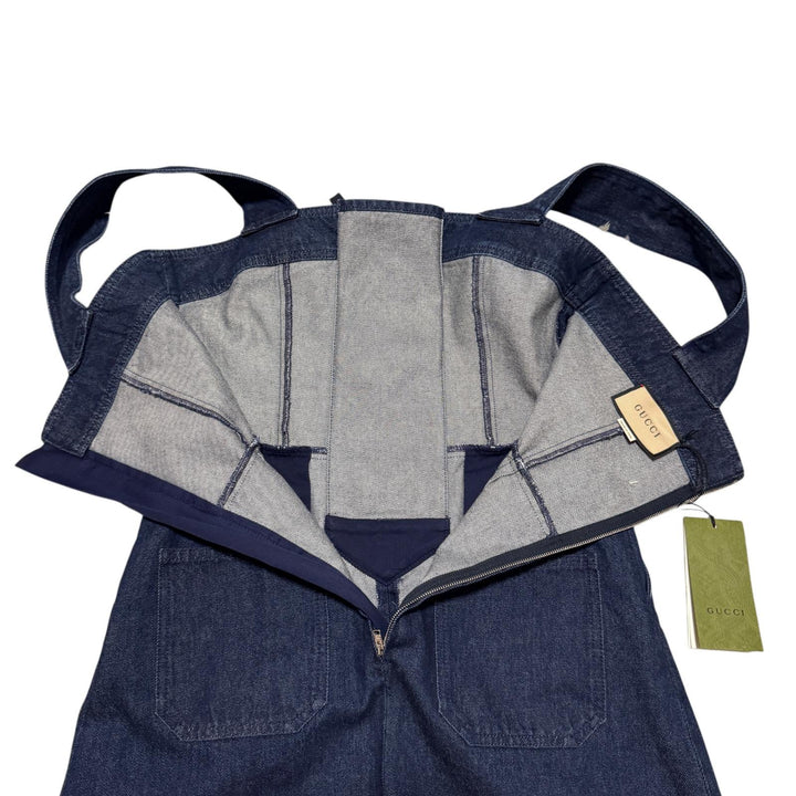 未使用 グッチ GUCCI レースアップ デニムワンピース 748630 #42 レディース