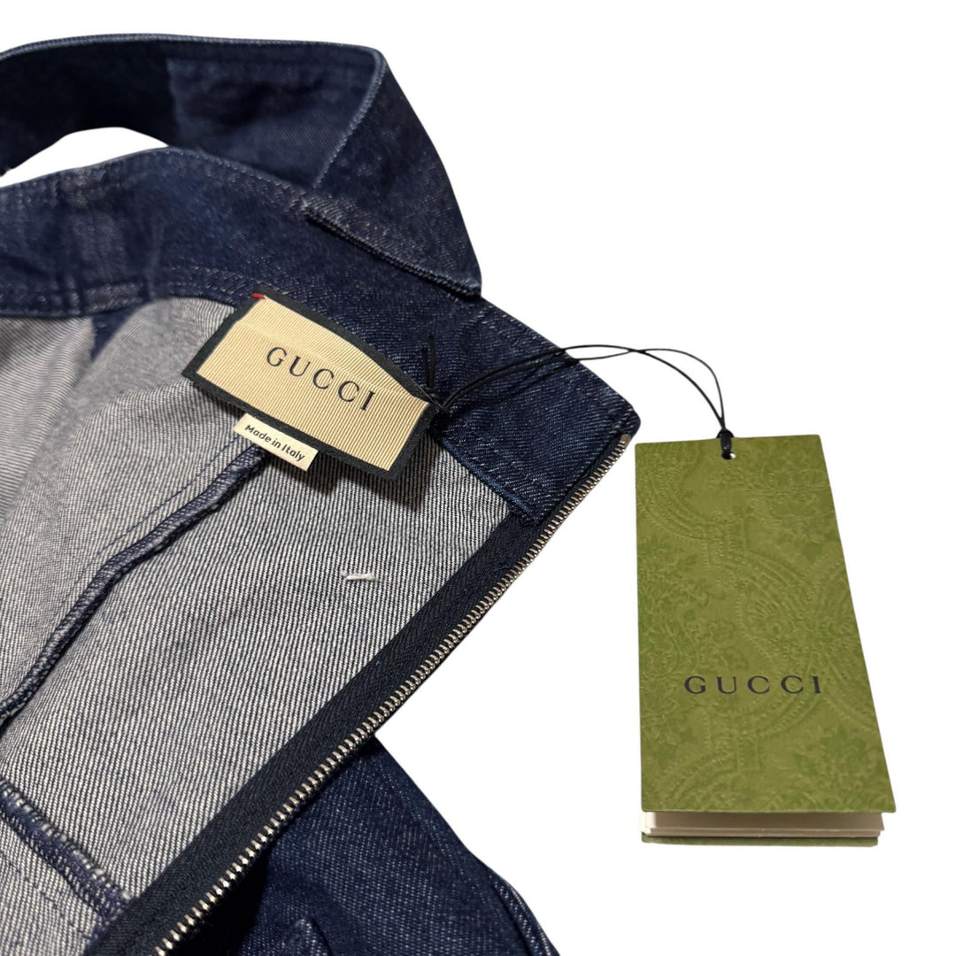 未使用 グッチ GUCCI レースアップ デニムワンピース 748630 #42 レディース