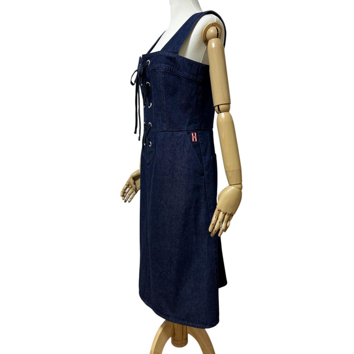 未使用 グッチ GUCCI レースアップ デニムワンピース 748630 #42 レディース