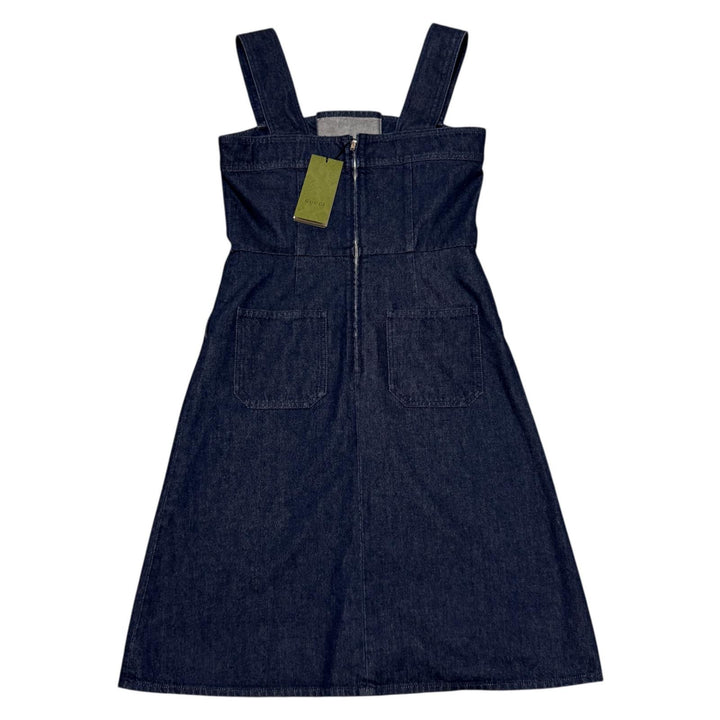未使用 グッチ GUCCI レースアップ デニムワンピース 748630 #42 レディース