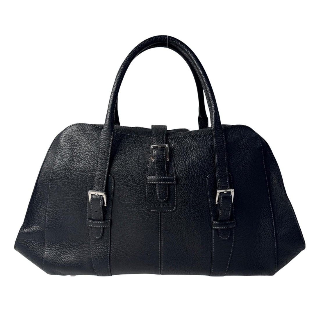 美品 ロエベ LOEWE センダ ラージ ハンドバッグ レザー ブラック レディース