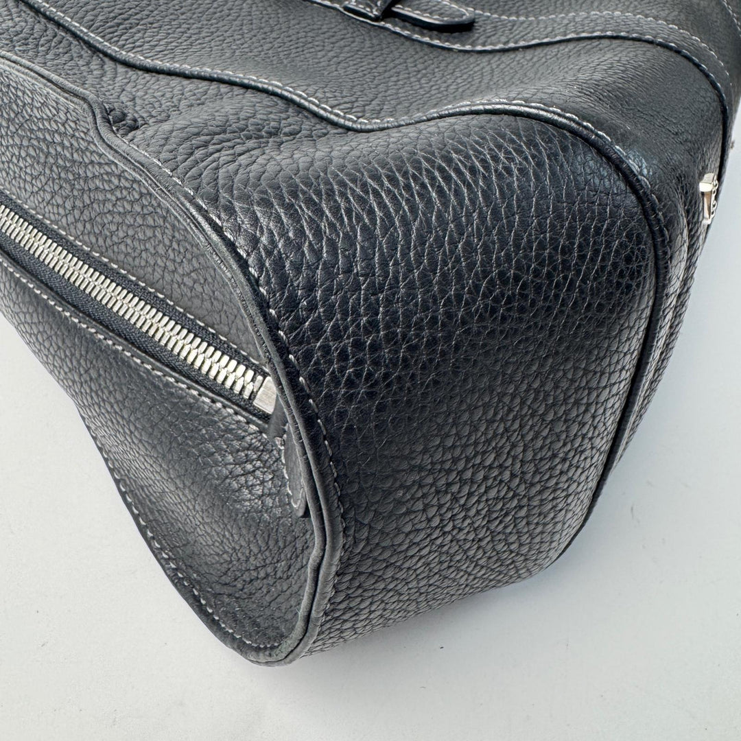 美品 ロエベ LOEWE センダ ラージ ハンドバッグ レザー ブラック レディース