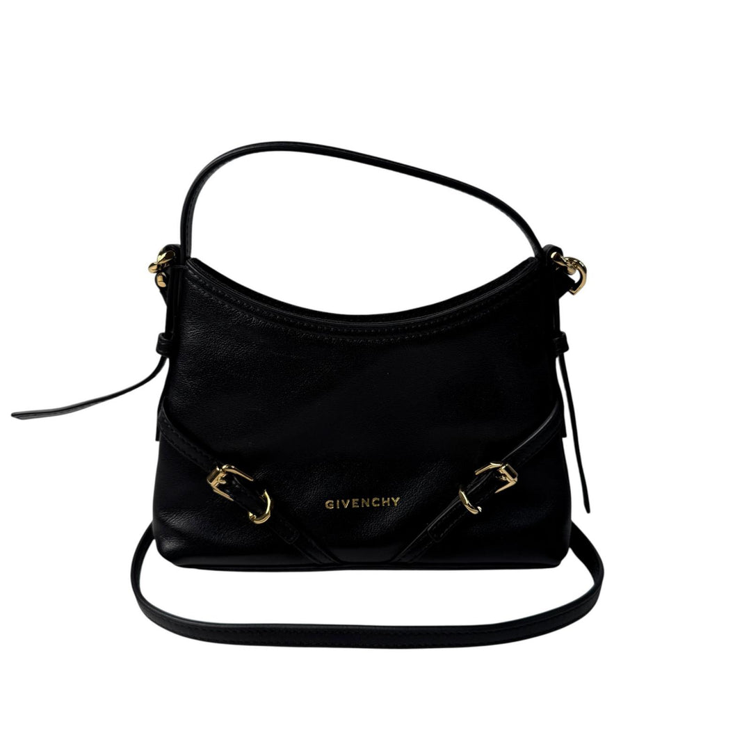 美品 ジバンシィ Givenchy ナノ ヴォワイユー 2way ハンドバッグ ショルダーバッグ 黒 AL C 0265 斜めがけ クロスボディ レディース