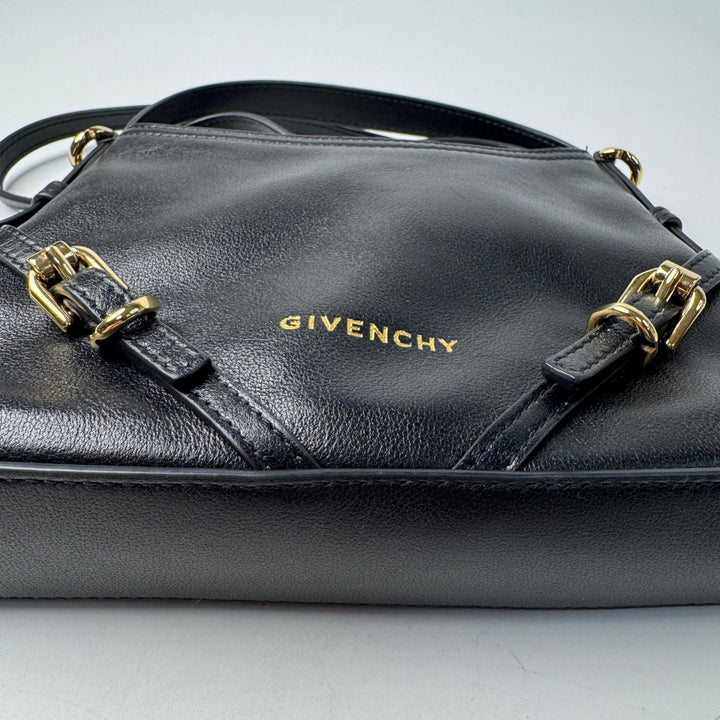 美品 ジバンシィ Givenchy ナノ ヴォワイユー 2way ハンドバッグ ショルダーバッグ 黒 AL C 0265 斜めがけ クロスボディ レディース