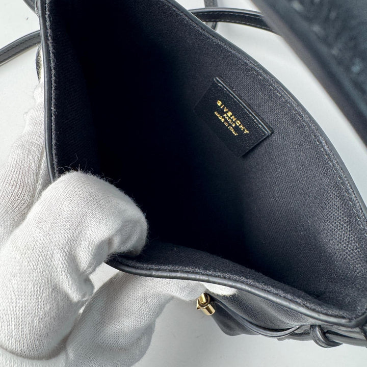 美品 ジバンシィ Givenchy ナノ ヴォワイユー 2way ハンドバッグ ショルダーバッグ 黒 AL C 0265 斜めがけ クロスボディ レディース