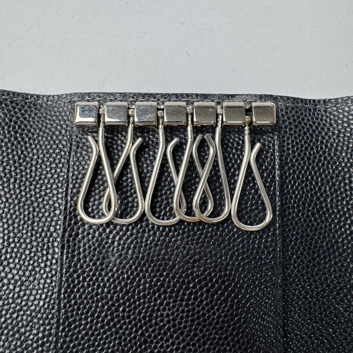 美品 カルティエ Cartier サントス 6連 キーケース ブラック メンズ