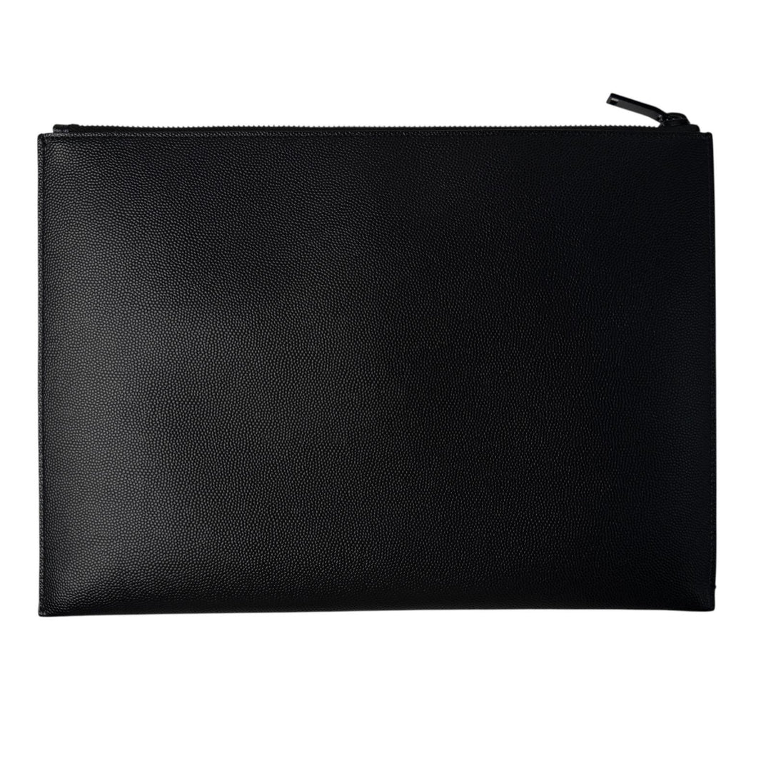 美品 イヴサンローラン Yves Saint Laurent YSL モノグラム クラッチバッグ 453249 黒 メンズ