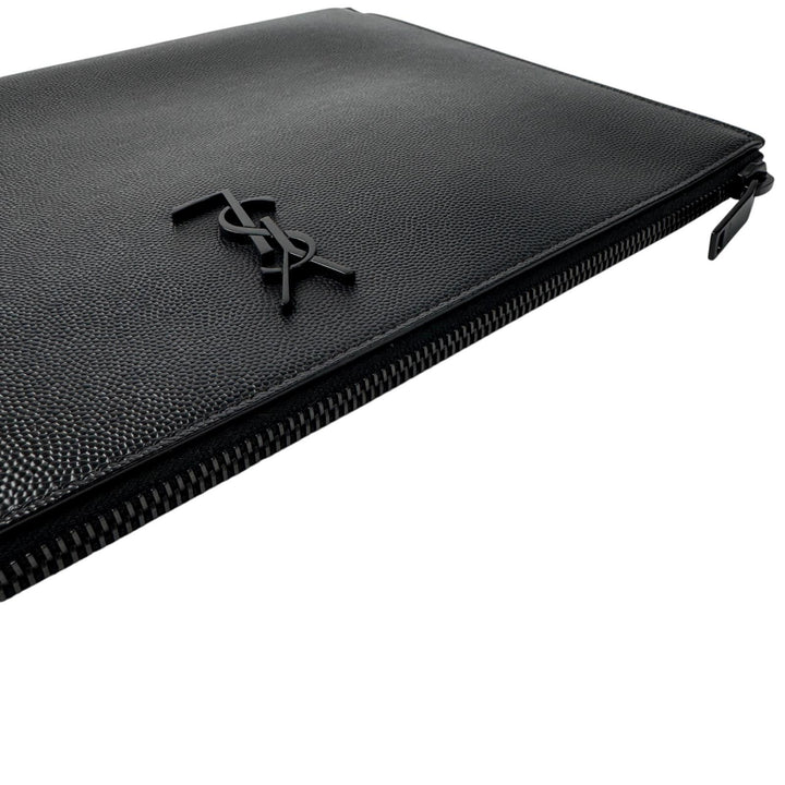美品 イヴサンローラン Yves Saint Laurent YSL モノグラム クラッチバッグ 453249 黒 メンズ
