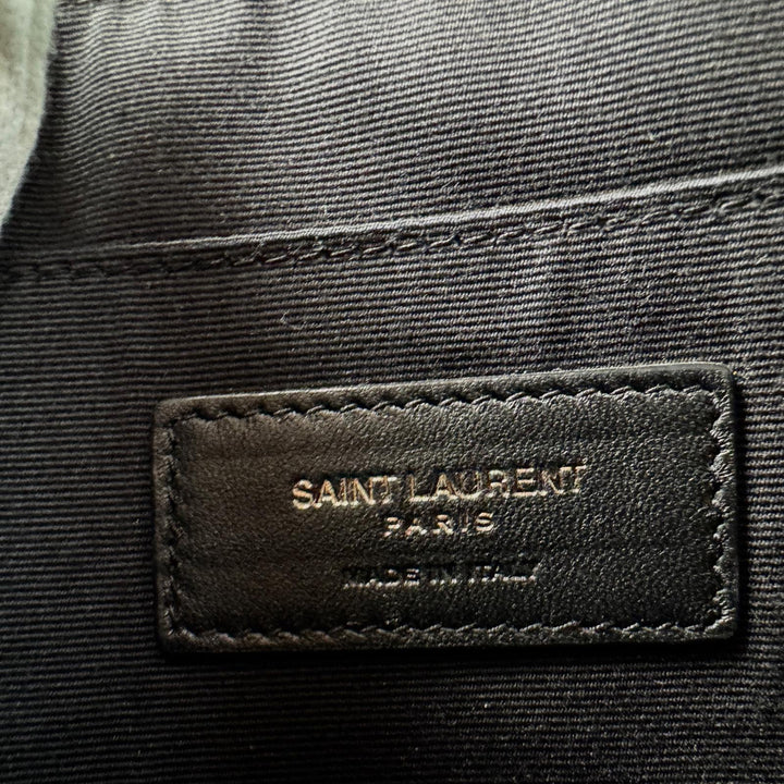 美品 イヴサンローラン Yves Saint Laurent YSL モノグラム クラッチバッグ 453249 黒 メンズ