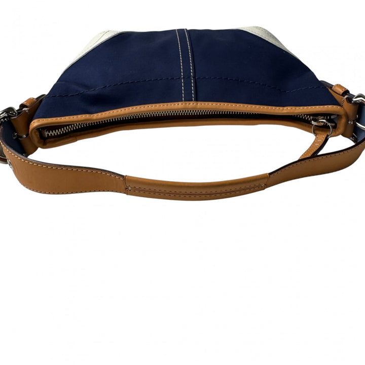 美品 コーチ COACH ソーホー ハンドバッグ ハーフムーン デニム 4431 レディース