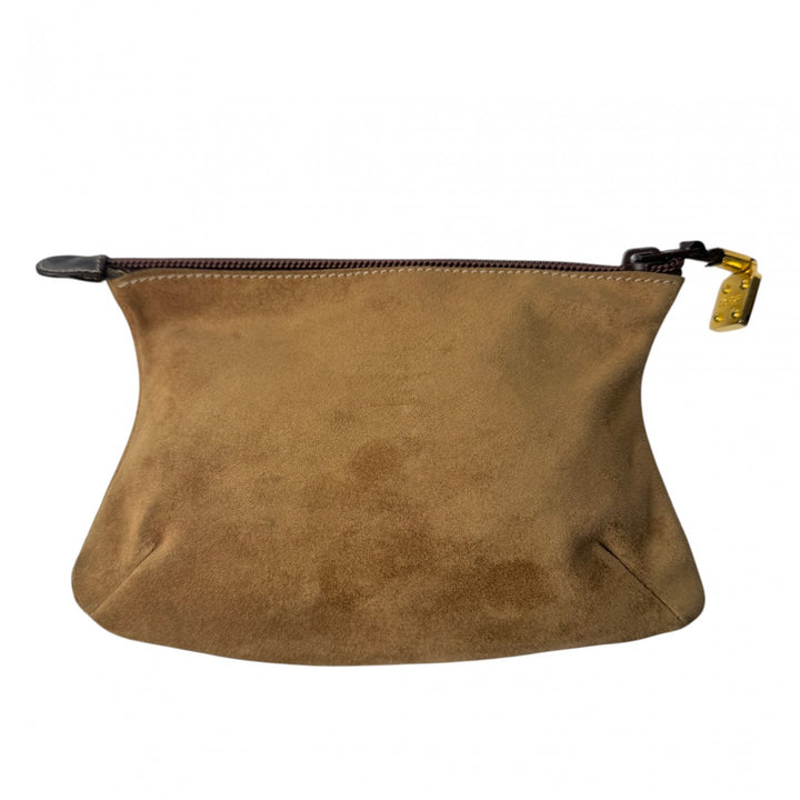 ロエベ LOEWE スエード ポーチ アナグラム ビンテージ レディース