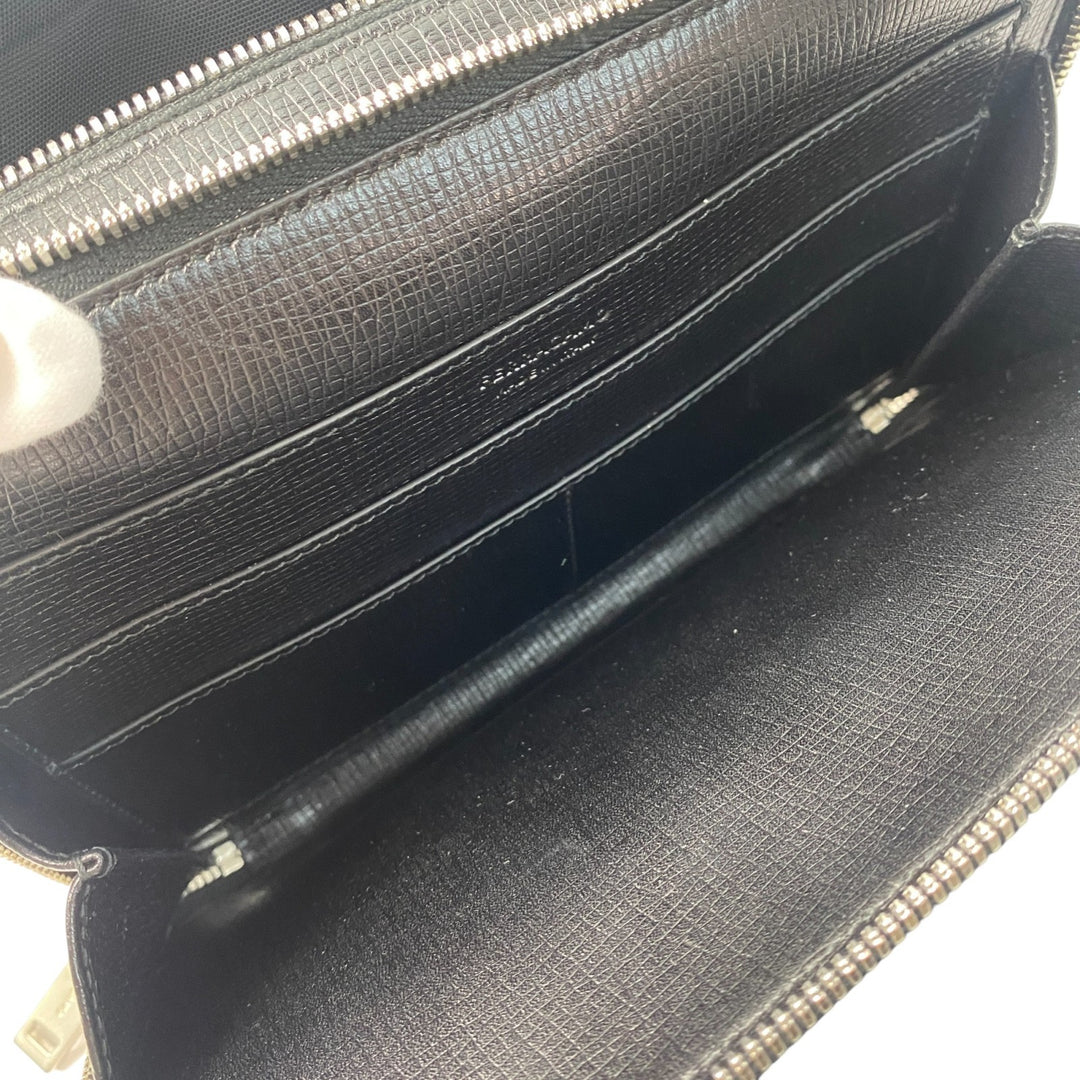 美品 フェラガモ FERRAGAMO メンズ ショルダーバッグ 2way 現行ロゴ 斜めがけ クロスボディ