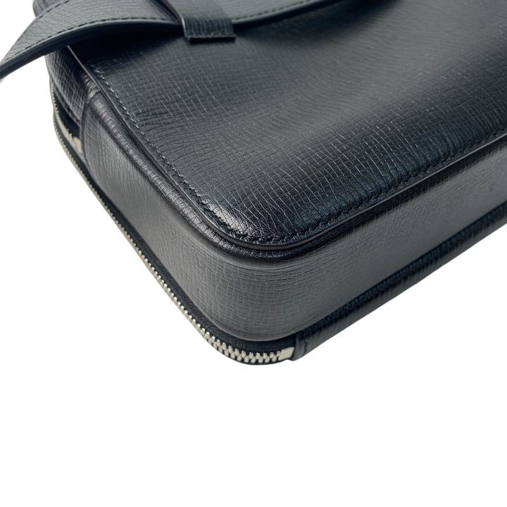 美品 フェラガモ FERRAGAMO メンズ ショルダーバッグ 2way 現行ロゴ 斜めがけ クロスボディ