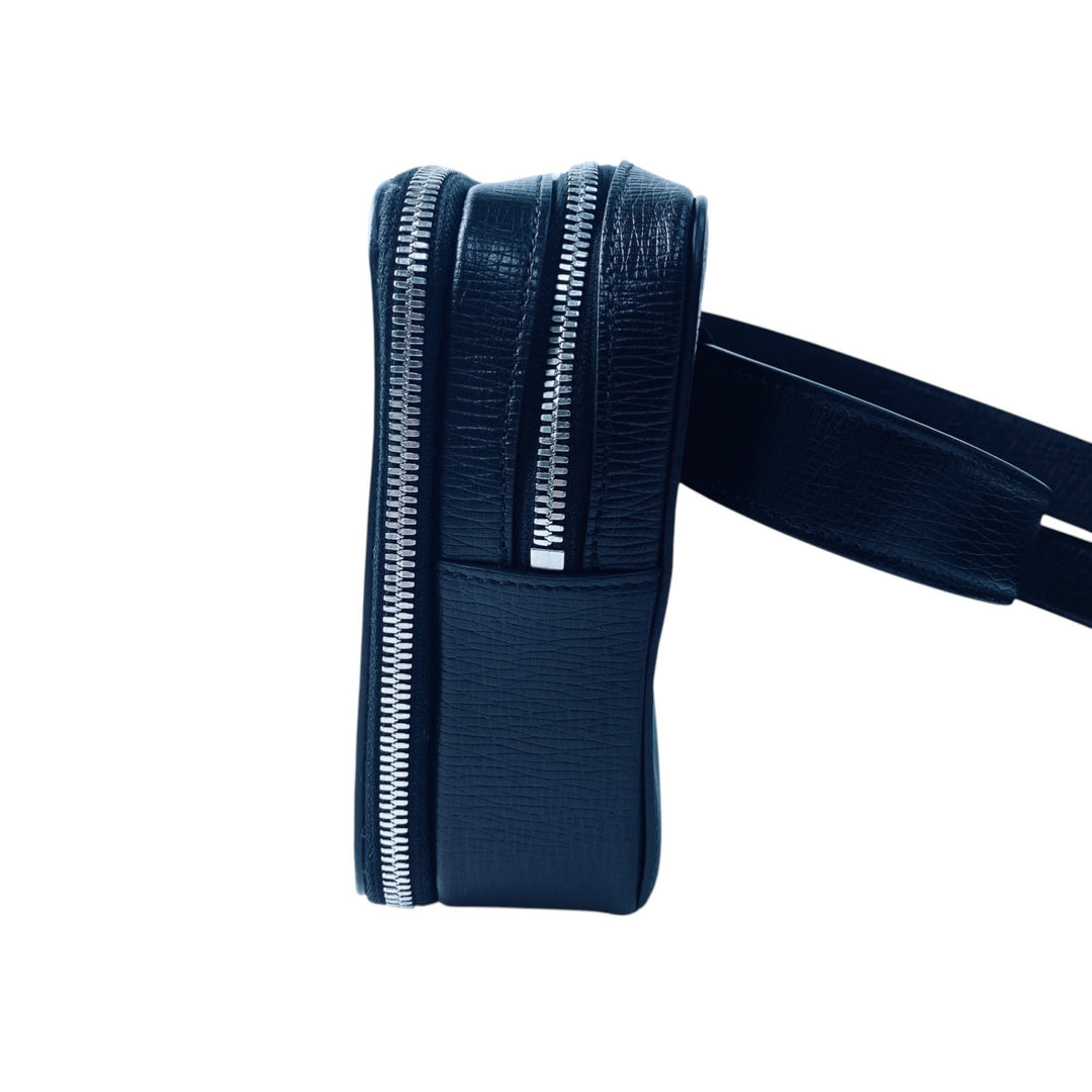 美品 フェラガモ FERRAGAMO メンズ ショルダーバッグ 2way 現行ロゴ 斜めがけ クロスボディ