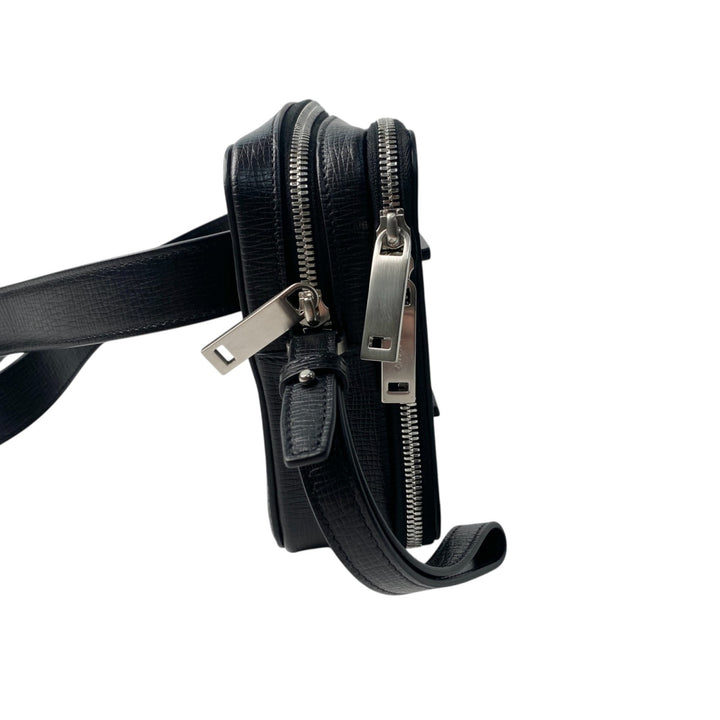 美品 フェラガモ FERRAGAMO メンズ ショルダーバッグ 2way 現行ロゴ 斜めがけ クロスボディ