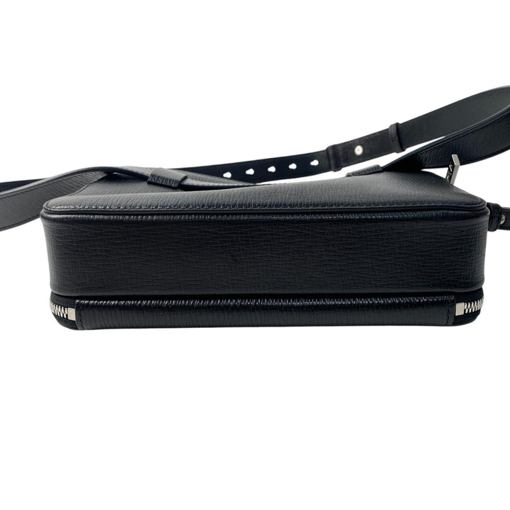 美品 フェラガモ FERRAGAMO メンズ ショルダーバッグ 2way 現行ロゴ 斜めがけ クロスボディ