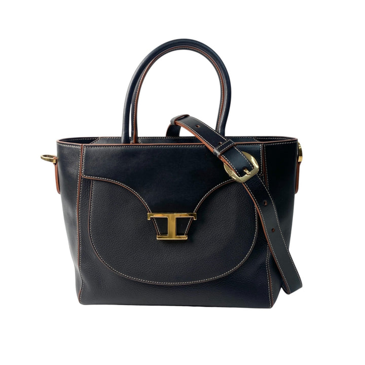 美品 トッズ TOD's レディース Tタイムレス ショルダーバッグ ハンドバッグ 2way