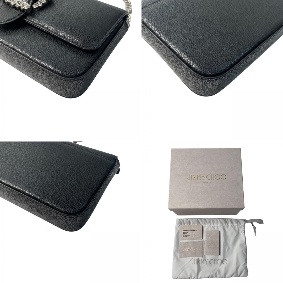 新品同様 ジミーチュウ JIMMY CHOO レディース 2way ショルダーバッグ ショルダーウォレット クラッチバッグ 斜めがけ クロスボディ