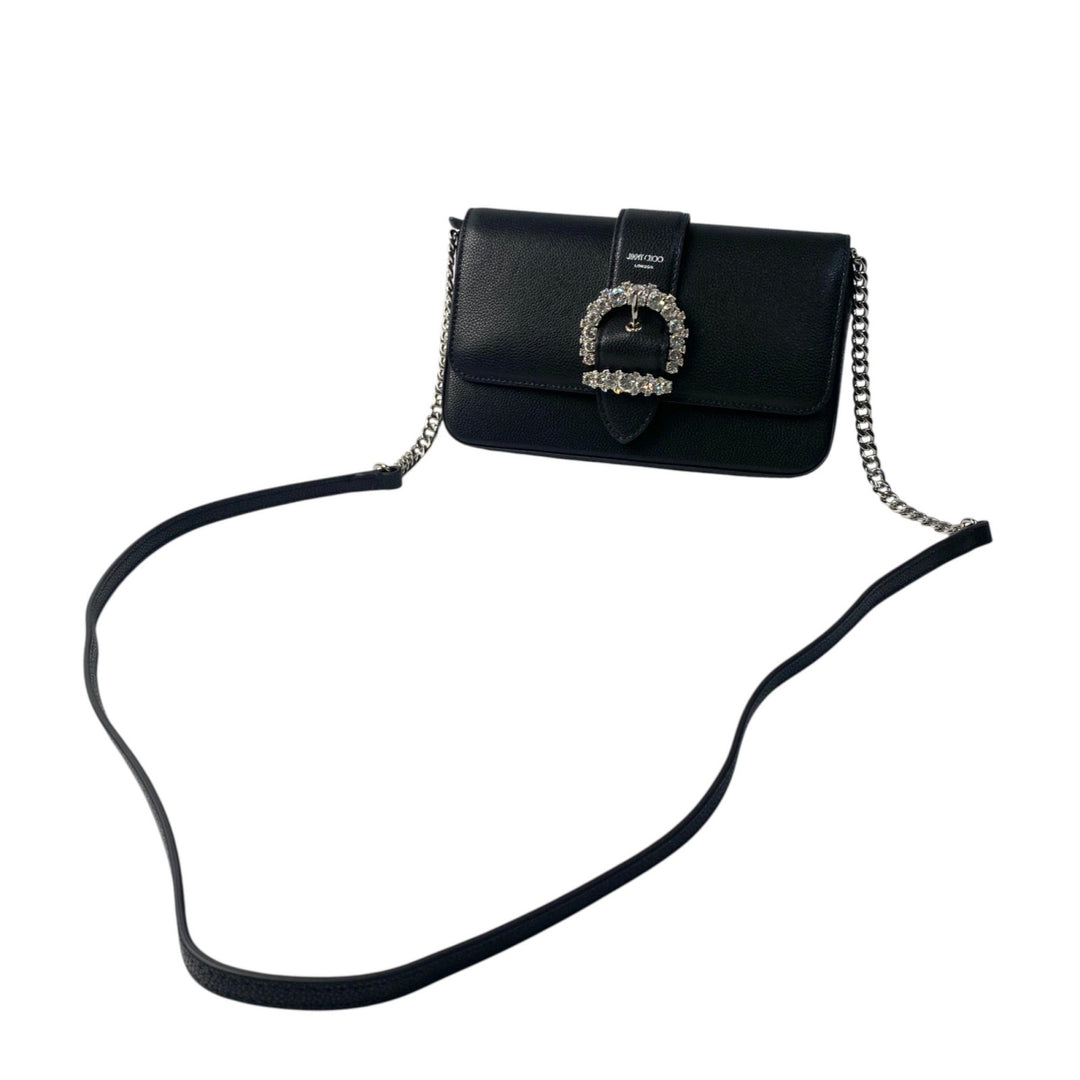 新品同様 ジミーチュウ JIMMY CHOO レディース 2way ショルダーバッグ ショルダーウォレット クラッチバッグ 斜めがけ クロスボディ