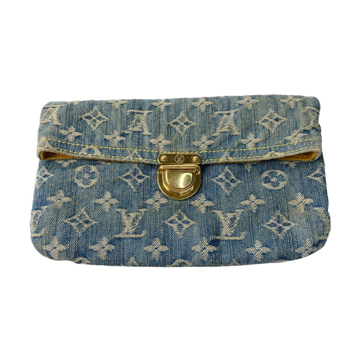 ルイヴィトン LOUIS VUITTON レディース ポーチ モノグラムデニム ポシェット・プラット クラッチバッグ M95007/TH0056