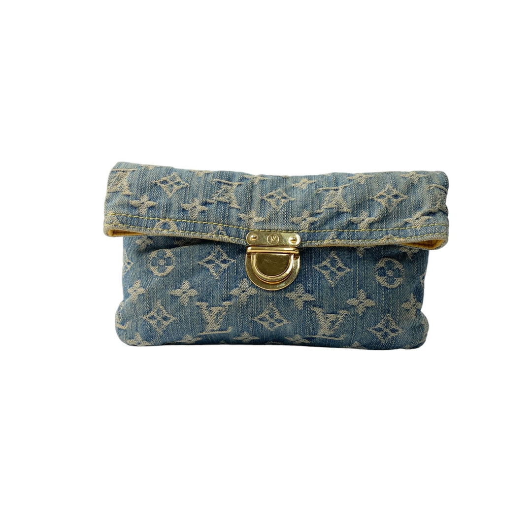 ルイヴィトン LOUIS VUITTON レディース ポーチ モノグラムデニム ポシェット・プラット クラッチバッグ M95007/TH0056
