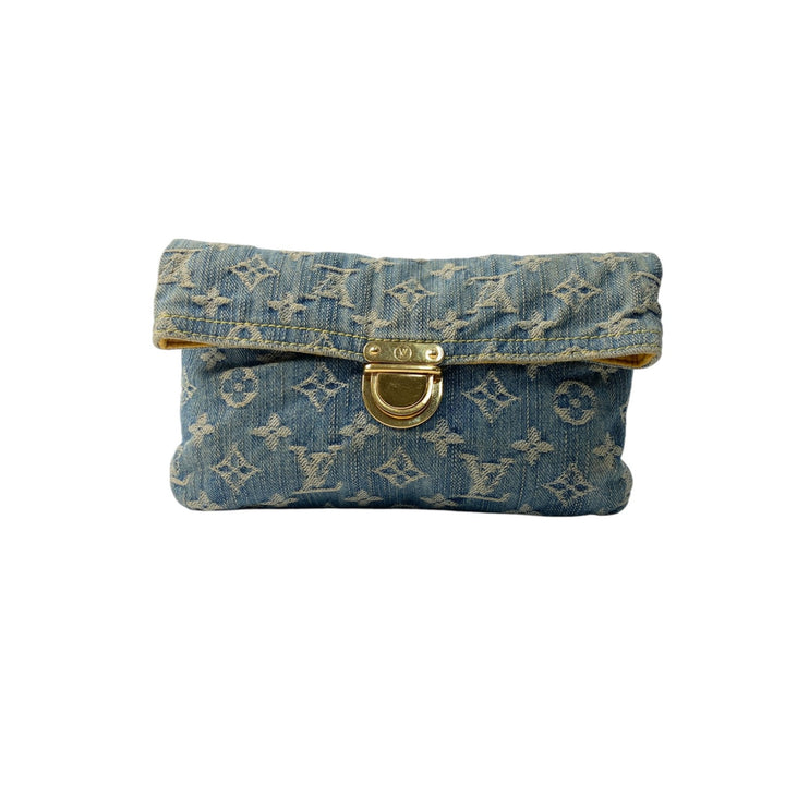 ルイヴィトン LOUIS VUITTON レディース ポーチ モノグラムデニム ポシェット・プラット クラッチバッグ M95007/TH0056