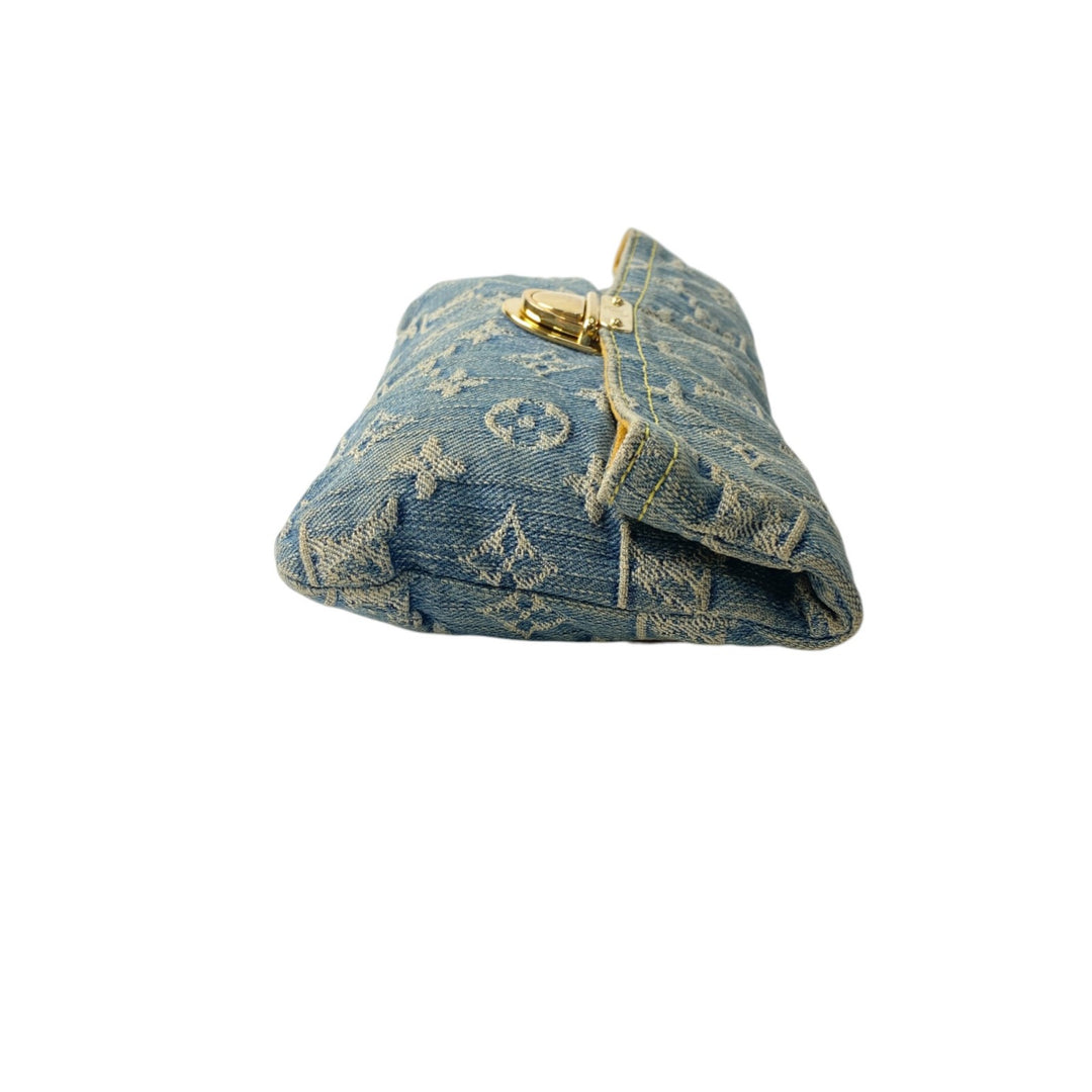 ルイヴィトン LOUIS VUITTON レディース ポーチ モノグラムデニム ポシェット・プラット クラッチバッグ M95007/TH0056