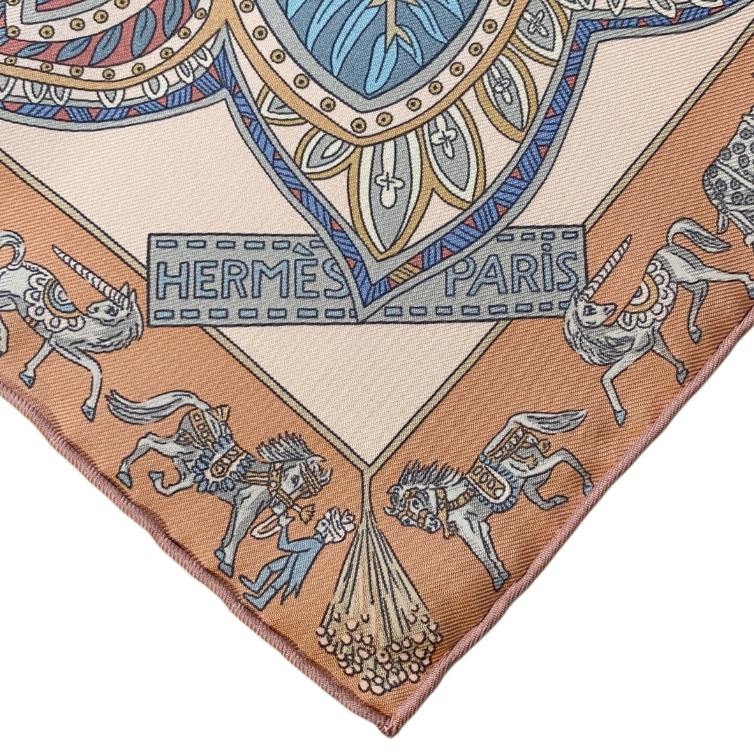 美品 エルメス HERMES レディース カレ 90 マハラニの庭 スカーフ