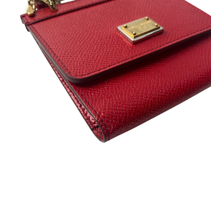 美品 ドルチェアンドガッバーナ D&G レディース ミニ ショルダーバッグ レッド 斜めがけ クロスボディ