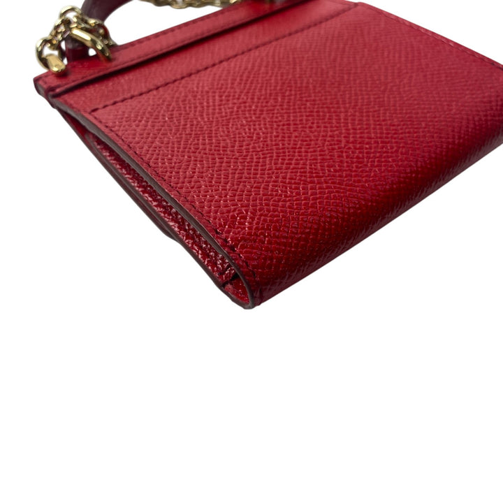 美品 ドルチェアンドガッバーナ D&G レディース ミニ ショルダーバッグ レッド 斜めがけ クロスボディ