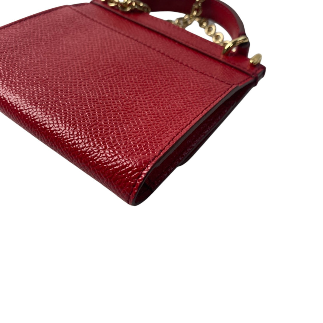 美品 ドルチェアンドガッバーナ D&G レディース ミニ ショルダーバッグ レッド 斜めがけ クロスボディ