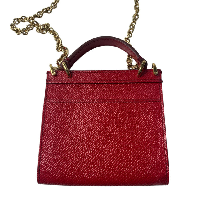 美品 ドルチェアンドガッバーナ D&G レディース ミニ ショルダーバッグ レッド 斜めがけ クロスボディ