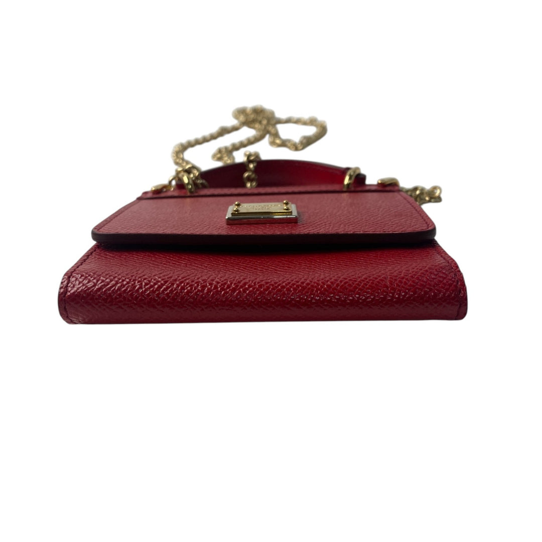 美品 ドルチェアンドガッバーナ D&G レディース ミニ ショルダーバッグ レッド 斜めがけ クロスボディ