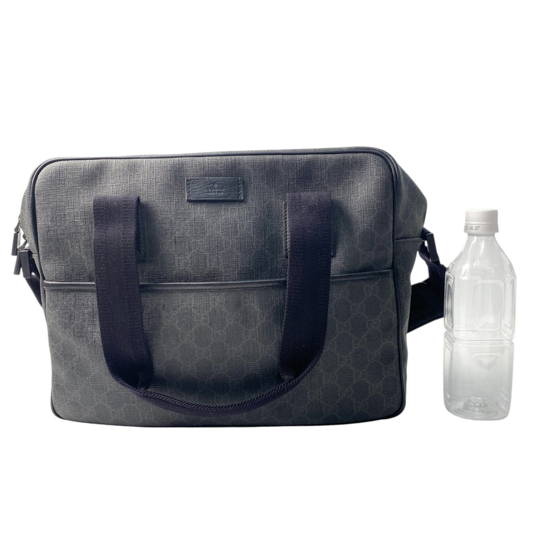 美品 グッチ GUCCI メンズ GGスプリーム 2way ショルダーバッグ ボストンバッグ 170058 斜めがけ クロスボディ