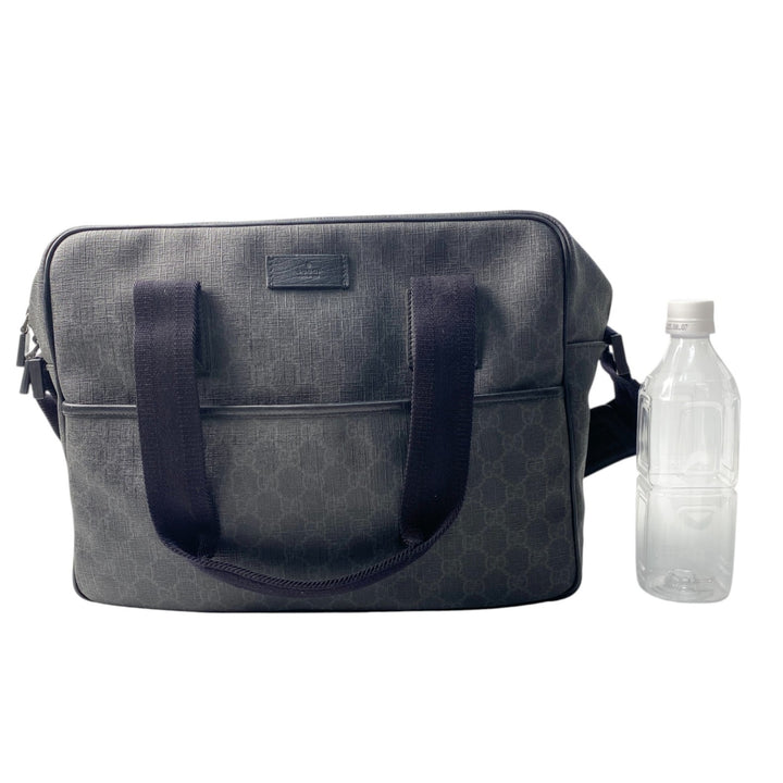 美品 グッチ GUCCI メンズ GGスプリーム 2way ショルダーバッグ ボストンバッグ 170058 斜めがけ クロスボディ