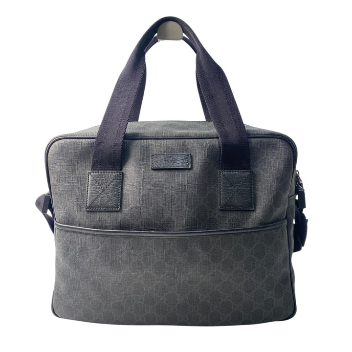 美品 グッチ GUCCI メンズ GGスプリーム 2way ショルダーバッグ ボストンバッグ 170058 斜めがけ クロスボディ