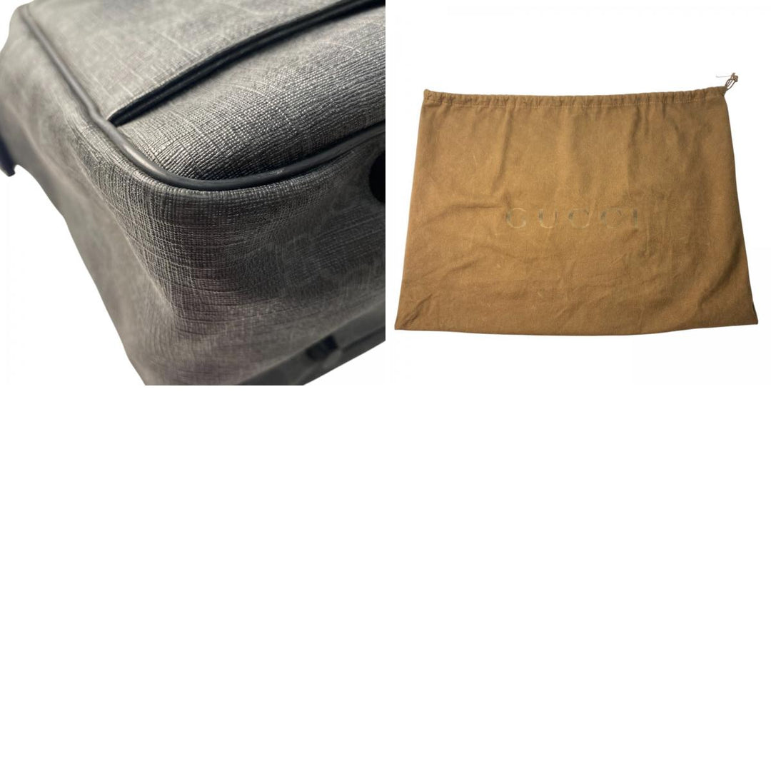 美品 グッチ GUCCI メンズ GGスプリーム 2way ショルダーバッグ ボストンバッグ 170058 斜めがけ クロスボディ