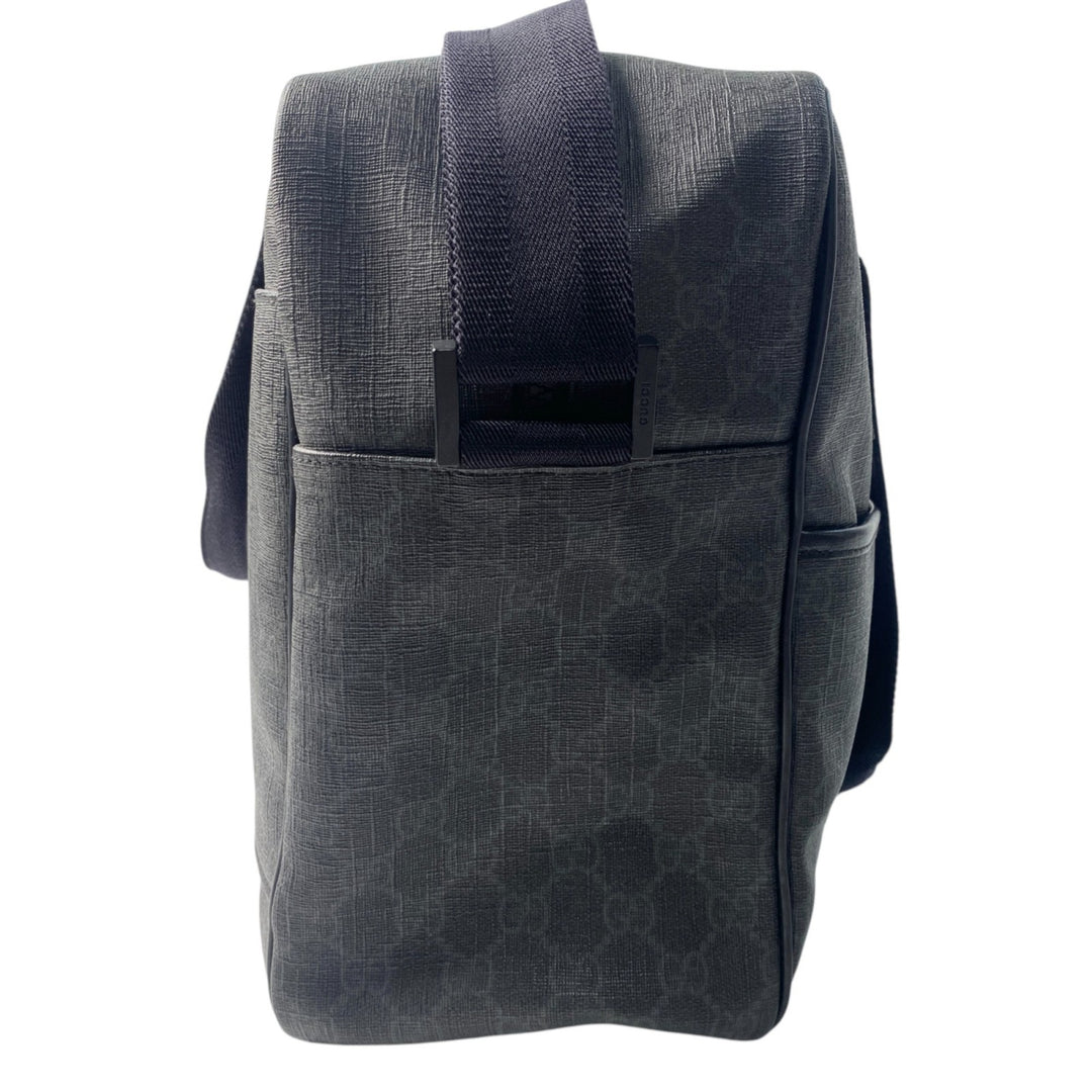 美品 グッチ GUCCI メンズ GGスプリーム 2way ショルダーバッグ ボストンバッグ 170058 斜めがけ クロスボディ