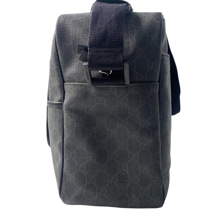 美品 グッチ GUCCI メンズ GGスプリーム 2way ショルダーバッグ ボストンバッグ 170058 斜めがけ クロスボディ