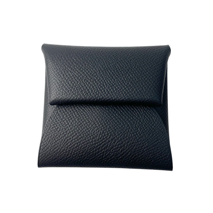新品 エルメス HERMES レディース バスティア 黒 エプソン コインケース B刻印