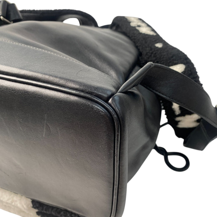 エムシーエム MCM レディース ロゴ バックパック ムートン レザー リュック