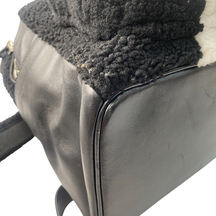 エムシーエム MCM レディース ロゴ バックパック ムートン レザー リュック