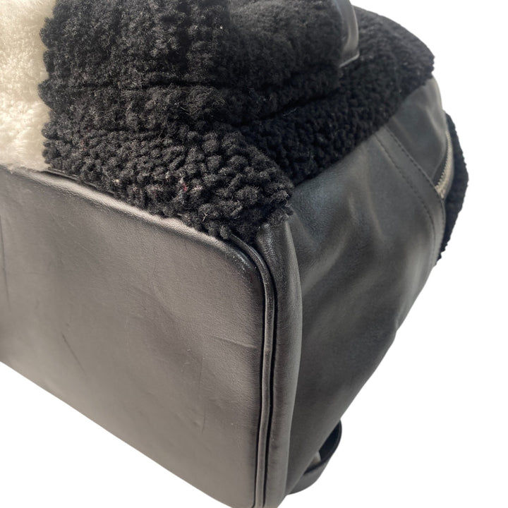 エムシーエム MCM レディース ロゴ バックパック ムートン レザー リュック