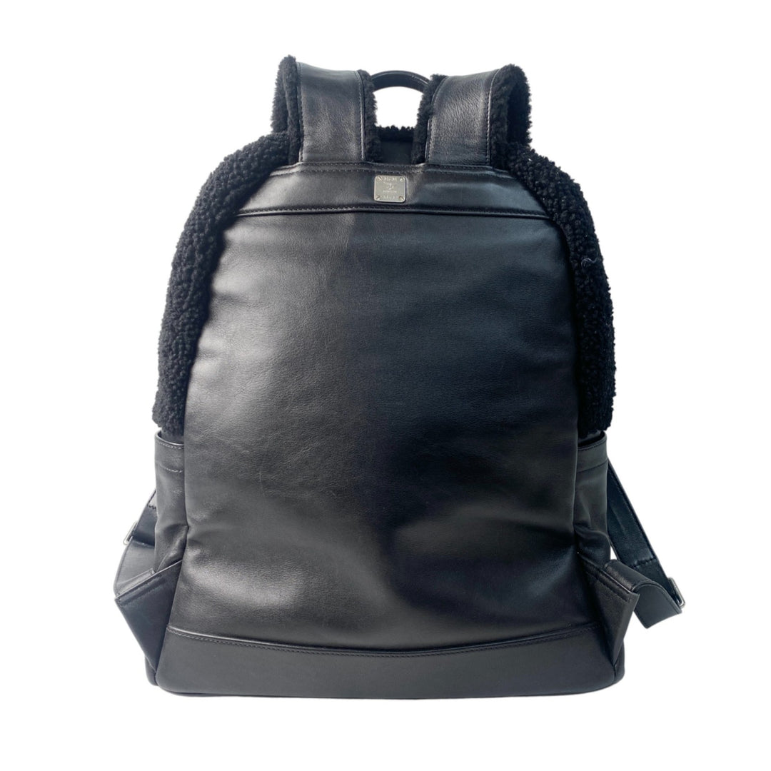 エムシーエム MCM レディース ロゴ バックパック ムートン レザー リュック