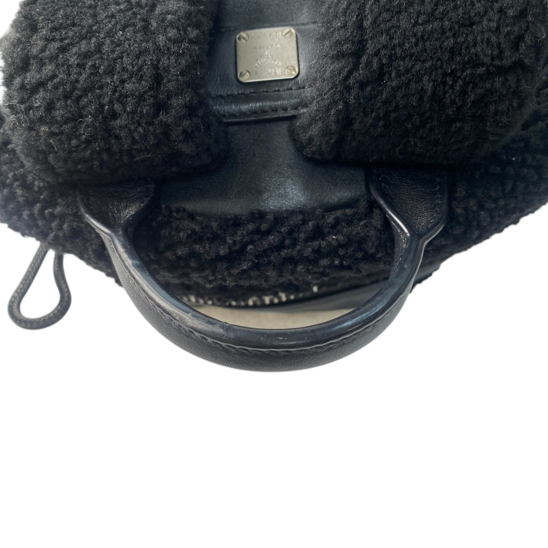 エムシーエム MCM レディース ロゴ バックパック ムートン レザー リュック