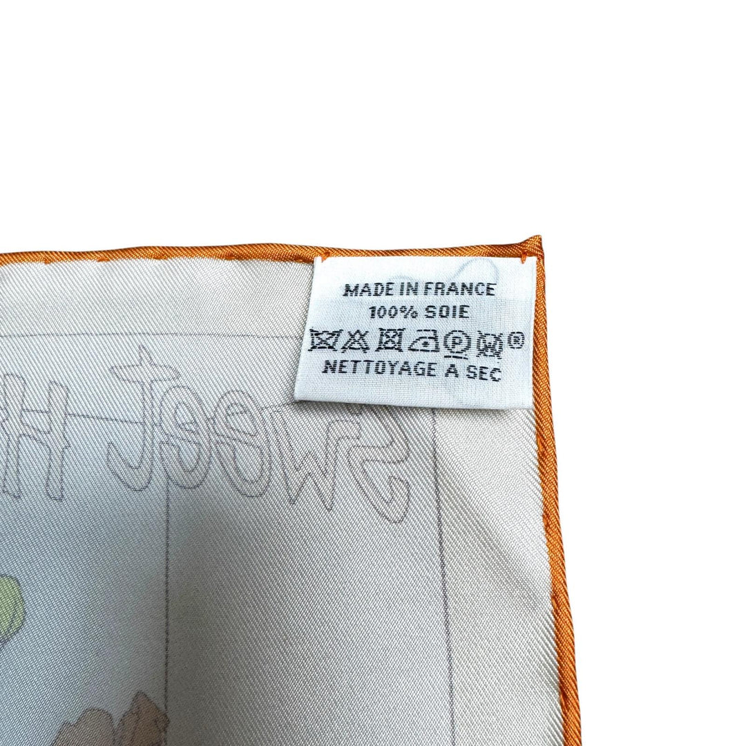 美品 エルメス HERMES カレ90 スカーフ お気に入りの場所 バティストヴィロ シルク レディース