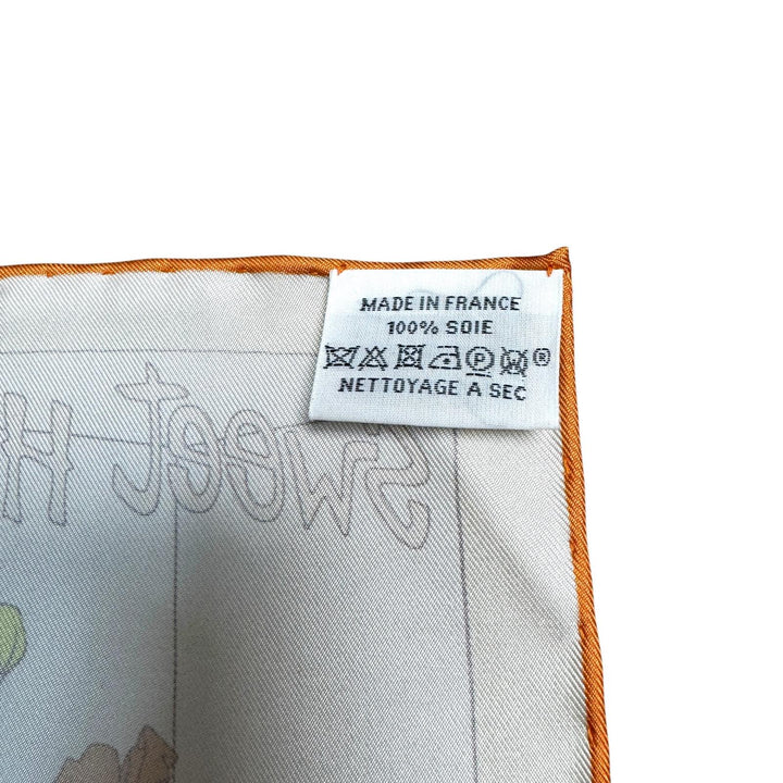 美品 エルメス HERMES カレ90 スカーフ お気に入りの場所 バティストヴィロ シルク レディース