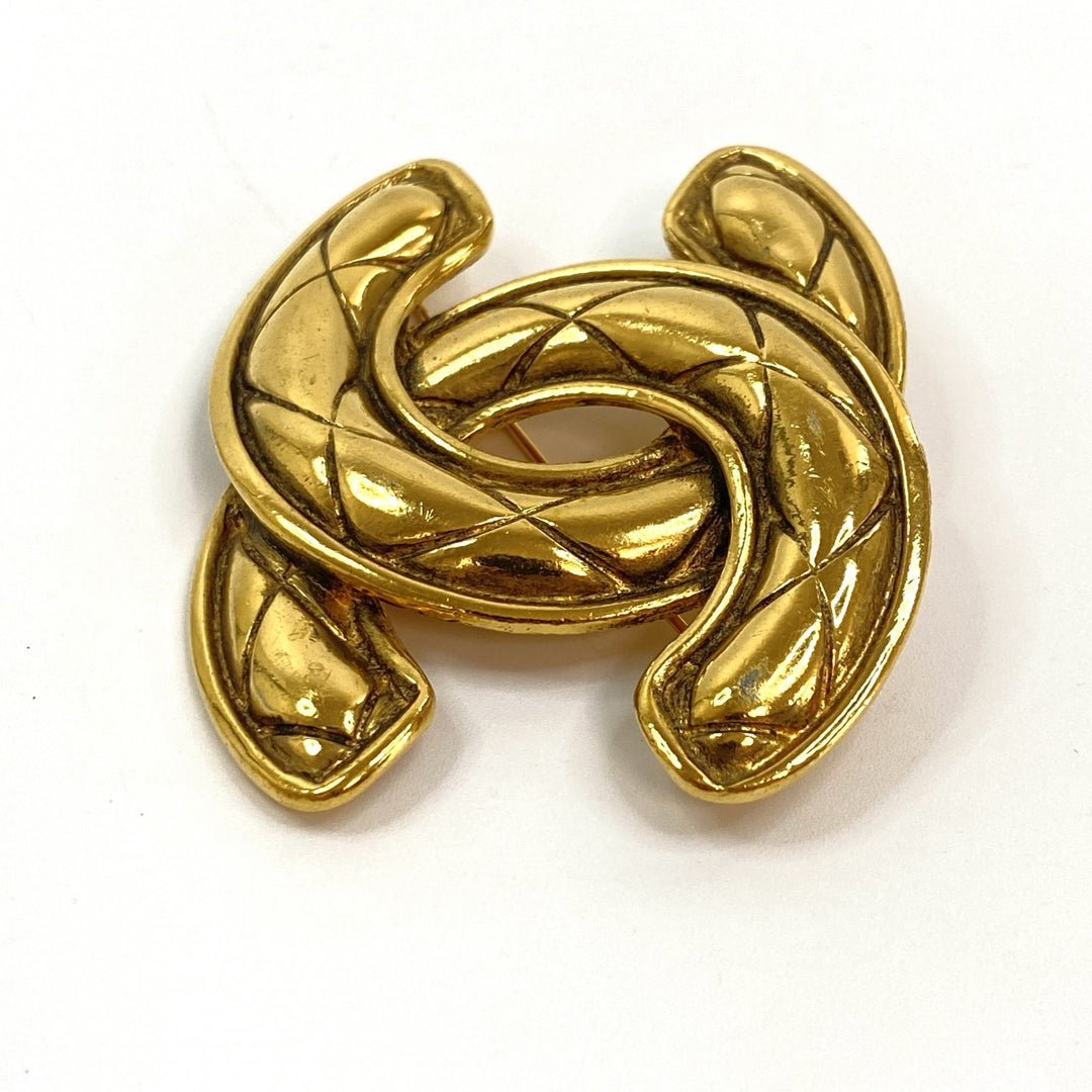 シャネル CHANEL レディース ブローチ マトラッセ ココマーク ゴールド ビンテージ